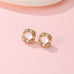 Cushion-Cut Jewel Stud Earrings | 40E521