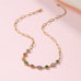 18K STAINLESS STEEL TARNISH FREE GEMSTONE NECKLACE| 40NK9722