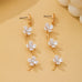 Mother of Pearl Flower Vine Drop Earrings | 80E62398