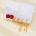 Holiday Present Bow & Ribbon Hoop Earring Set | 80E62410