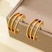 Triple-Band Hoop Earrings | 80E62402
