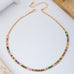 Multi Color Bezel-Set Crystal baguette Necklace | 80N93255