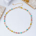 Multi Color Crystal & Pearl Tennis-Style Necklace | 80N93257
