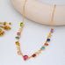 Multi color Teardrop Square Crystal Bow Necklace | 80N93253