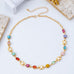 Multi color Gemstone & Enamel Clover Necklace | 80N93261