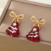 Christmas Tree Bow Drop Earrings | 80E62408