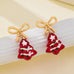 Christmas Tree Bow Drop Earrings | 80E62408