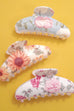 Vintage Floral Print Hair Claws | 40H1116