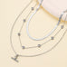 STAINLESS STEEL TARNISH FREE LAYERED NECKLACE SET |40NK9725