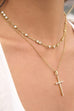 18K STAINLESS STEEL TARNISH FREE CROSS LAYERED NECKLACE | 40NK9726