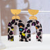 Leopard Print Arch Statement Drop Earrings | 80E63311