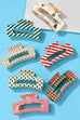 Holiday & Christmas Tree Stripe Hair Claw Clips | 40H1125