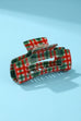 Holiday & Christmas Tree Stripe Hair Claw Clips | 40H1125