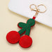 Beaded Fruit Lemon Strawberry Cherry Keychains | 40KC187