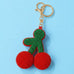 Beaded Fruit Lemon Strawberry Cherry Keychains | 40KC187