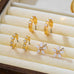 Pearl Floral Stud & Hoop Trio earrings | 80E62419
