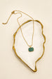 18K STAINLESS STEEL TARNISH FREE GEMSTONE NECKLACE | 40NK9733