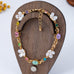 Floral Multi Gem Charm Bracelet | 80B1813