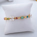 Floral Multi Gem Charm Bracelet | 80B1813