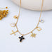Cross Celestial Charm Ball Chain Necklace | 80N93299