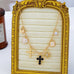 Cross Celestial Charm Ball Chain Necklace | 80N93299