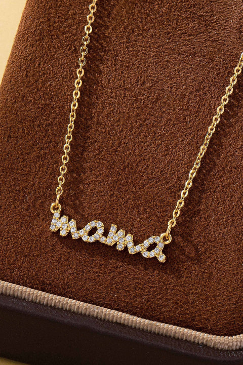 Crystal Pave MAMA necklace | 80N93289