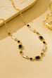Geometric Black Crystal Baguette Necklace | 80N93313