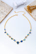 Ombré Sapphire-Hued Crystal Statement Necklace | 80N93305