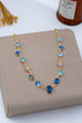 Ombré Sapphire-Hued Crystal Statement Necklace | 80N93305