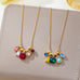 Multicolor Crystal Cluster Charm Pendant Necklace | 80N93296