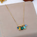 Multicolor Crystal Cluster Charm Pendant Necklace | 80N93296