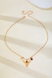 Ruby & Crescent Bull Skull Charm Necklace | 80N93321