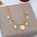 Vintage Heart Porcelain Multi Charm Necklace | 80N93300