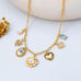 Vintage Heart Porcelain Multi Charm Necklace | 80N93300
