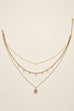 18K STAINLESS STEEL TARNISH FREE CRYSTAL LAYERED NECKLACE | 40NK9735