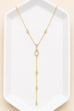 STAINLESS STEEL TARNISH FREE RHINESTONE Y NECKLACE | 40NK9734