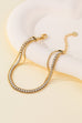 18K STAINLESS STEEL TARNISH FREE RHINESTONE BRACELET | 40B5269