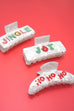 Christmas Jingle Ho Ho Ho Joy  Hair Claw Clips | 40H1127