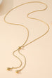 18K STAINLESS STEEL TARNISH FREE TEARDROP Y NECKLACE | 40NK9739