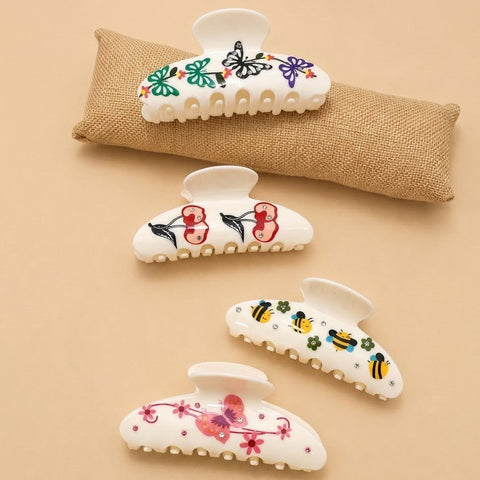CHERRY BUTTERFLY FLORAL BEE HAIR CLAW CLIP | 40H1129