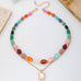 Multi-Color Stone & Crystal Pendant Necklace | 80N92955