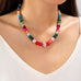 Multi-Color Beaded Crystal Ball Necklace | 80N92954