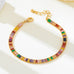 Rainbow Baguette Crystal Tennis Bracelet | 80B1834