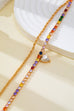Multi-Color Crystal Heart Charm Tennis Bracelet | 80B1829