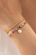 Multi-Color Crystal Heart Charm Tennis Bracelet | 80B1829