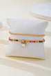 Multi-Color Crystal Heart Charm Tennis Bracelet | 80B1829