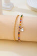 Multi-Color Crystal Heart Charm Tennis Bracelet | 80B1829