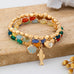 Multi-Color Beaded Layered Charm Bracelet | 80B1727