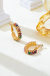 Multicolor Baguette Crystal Hoop Earrings | 80E62401