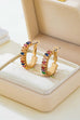 Multicolor Baguette Crystal Hoop Earrings | 80E62401